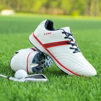 professional mens golf shoes waterproof non slip fixed studs leather outdoor leisure golf training shoes