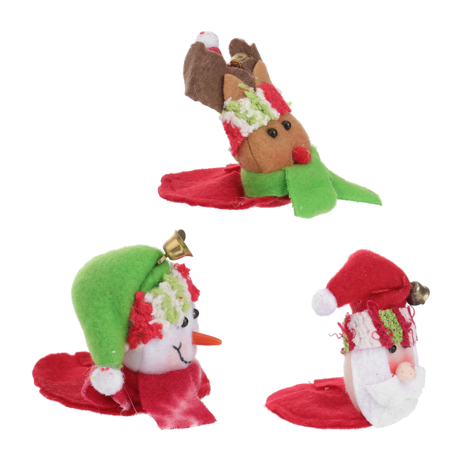 

3PCS Christmas Goblet Pad Cup Mat Red Glass Coaster for Party Home Table Decoration