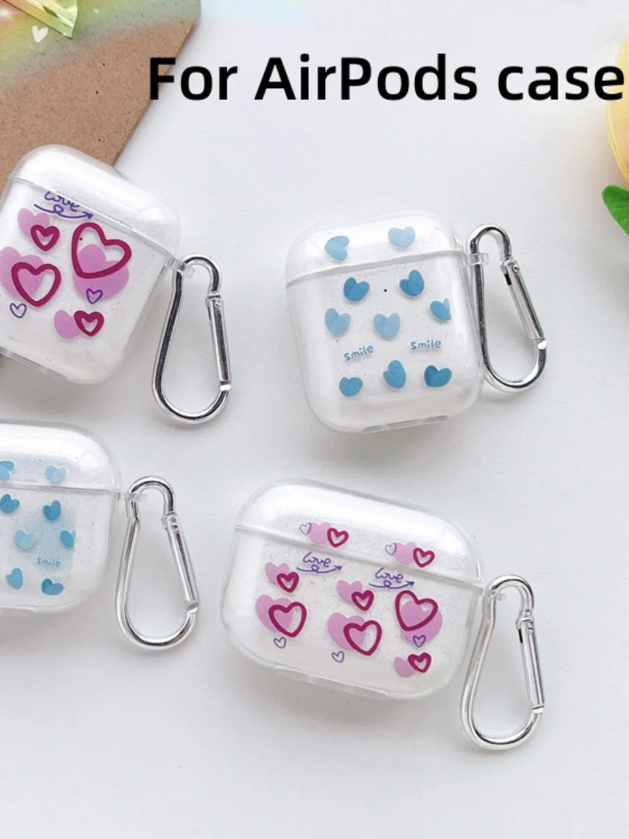 

For AirPodsPro bluetooth earphone headphone cover soft shell simple floral transparent soft shell AirPods 1/2/3 generation cover