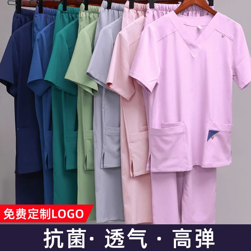 

Одежда для ручной стирки, рабочая одежда для операционной, рабочая одежда для врачей, эластичная одежда для ухода, стоматологическая клиника с коротким рукавом