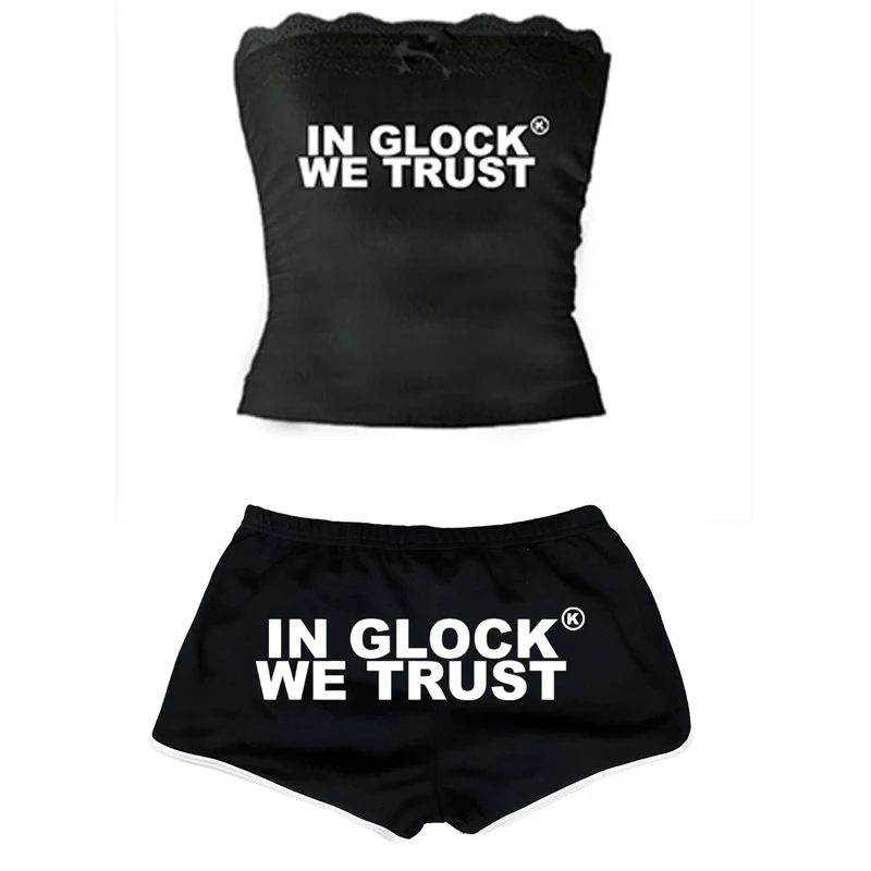 Кружевная укороченная майка с надписью Y2k