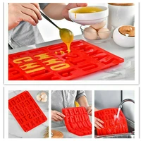 newest alphabet silicone mold letters chocolate mold 3d cake decorating tools