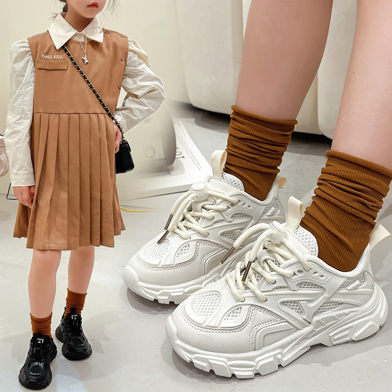 

Size 25-36 Children Outdoor Casual Sneakers Boys Wear-resistant Soft Sneakers Girls Lightweight Shoes Baby Shoe with Breathable