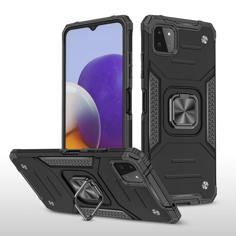 

For Samsung Galaxy A12 A22 A32 A42 A52 A72 Case Luxury Armor Magentic Car Holder Ring Phone Cases For Galaxy A02 A02S Back Cover