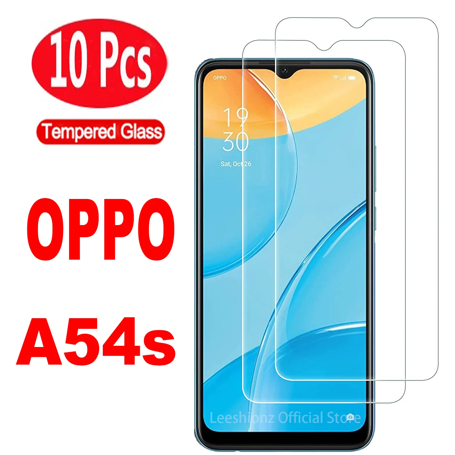 

10Pcs Tempered Glass For OPPO A54S A52 A53 A53S A55 A57S A58 A73 A72 A74 5G A76 A77 A78 A98 5G Screen Protector Glass