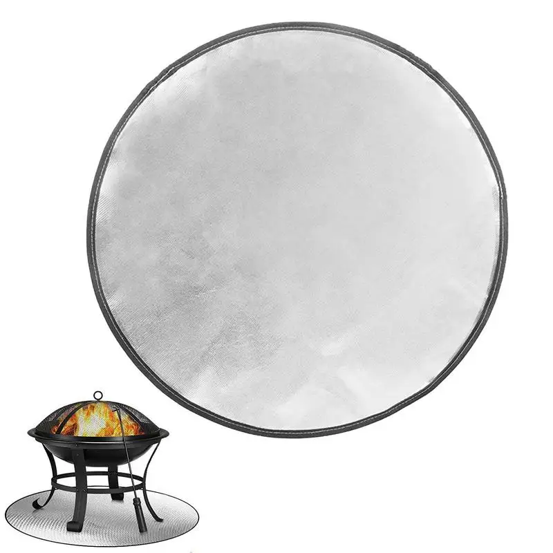 

The Fire Pit Mat Fireproof Mat And Barbecue Deck Protection Mat Fire-resistant Round Lawn Protection Mat For Fireplace Stove