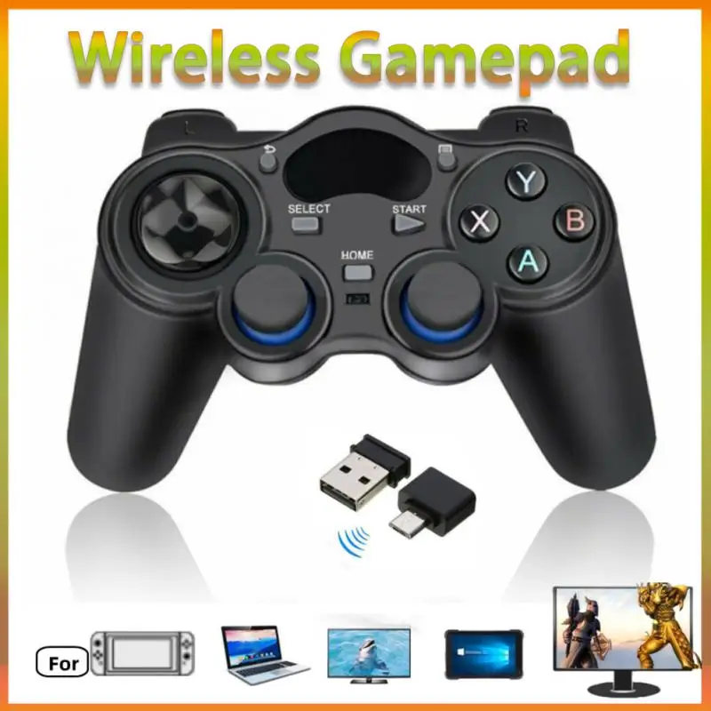 

Беспроводной джойстик 2,4G, геймпад для ПК, игровой контроллер, поддержка игрового геймпада, джойстик для планшетов, ТВ-приставок, держатель ...