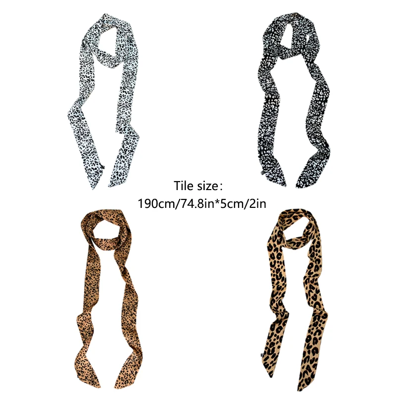 Ins Style 190 см с леопардовым принтом тонкий высококачественный маленький галстук