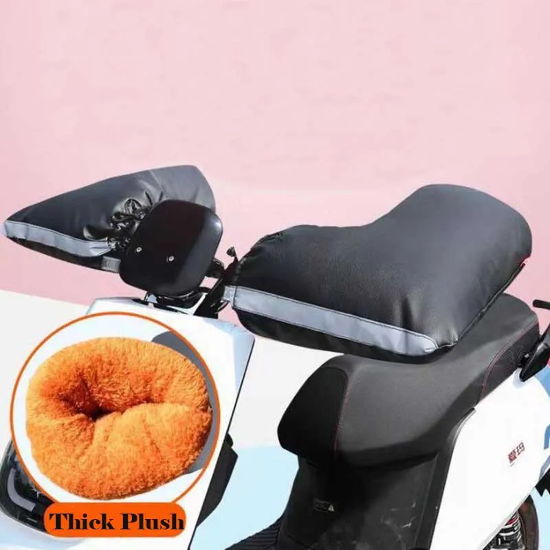 1Pair Motorcycle Handlebar Muffs Protective Motorcycle Scooter Thick Warm Grip Handle Bar Muff Rainproof Winter Warmer Gloves