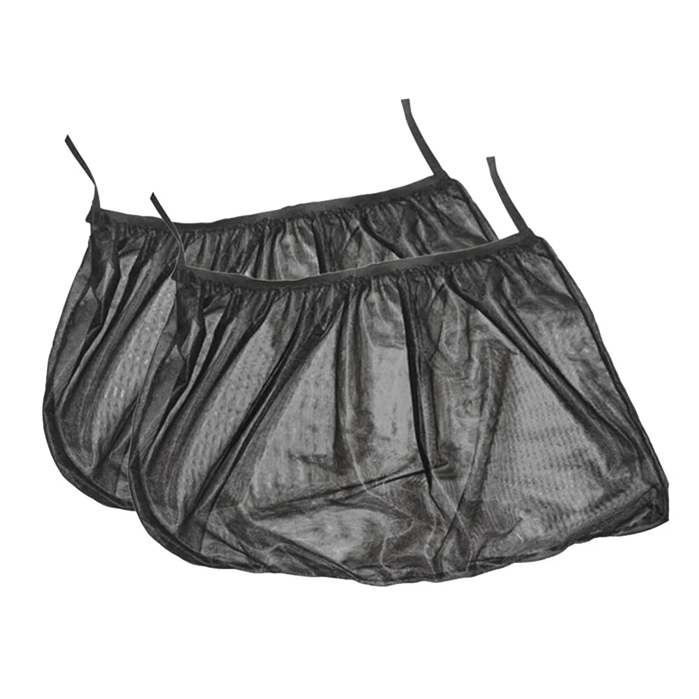 

2 Pairs of Car Curtain Summer Sun Shade Side Window Sun Block Practical Window Shade Window Blind Black (1 Pair of Rear Window