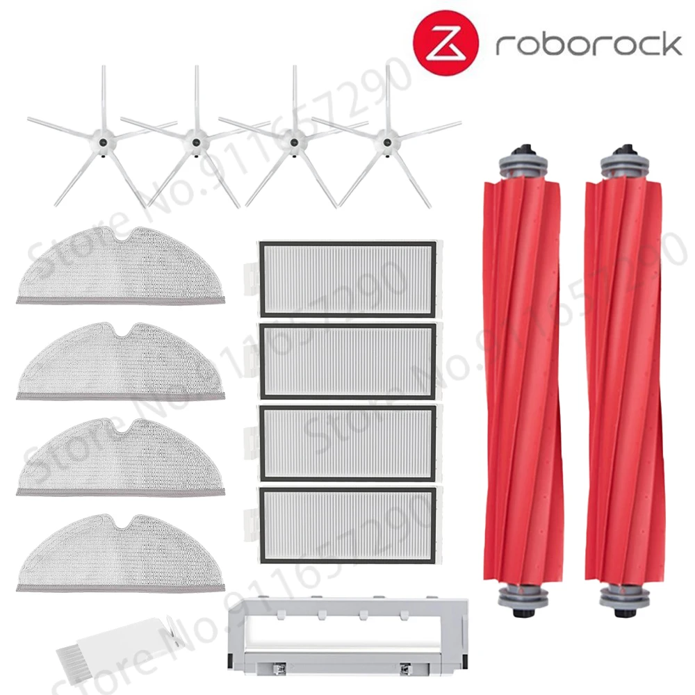 Запчасти Roborock Q7 Max + Q7 Plus T8, основная боковая щетка, НЕРА-фильтр, Швабра, тряпичная крышка, запасная деталь