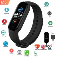 new m5 intelligent bracelet exercise tracker ms man heart rate digital watch sleep health monitor heart rate blood pressure det