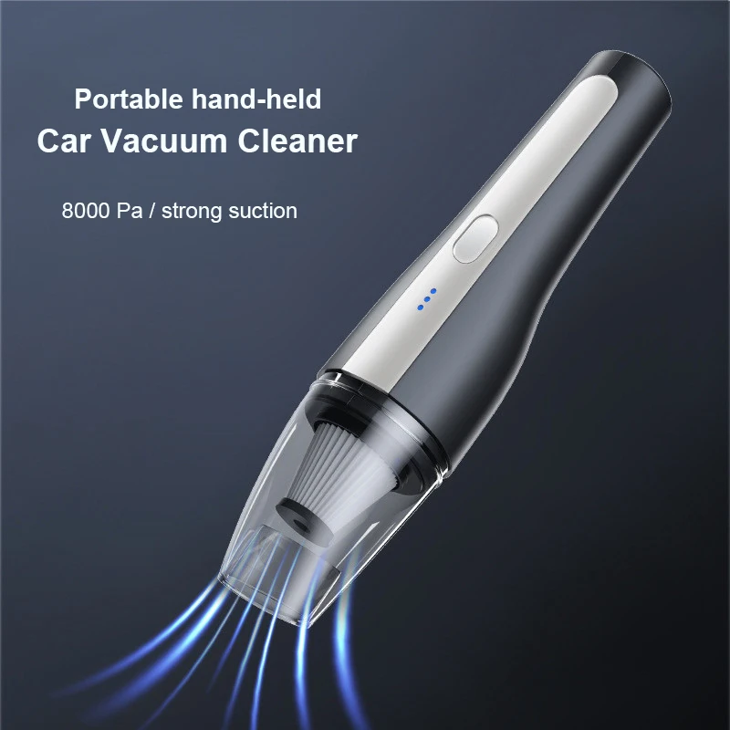 Portable Car Vacuum Cleaner 120W 8000Pa Car Use Household Handheld Super Suction...