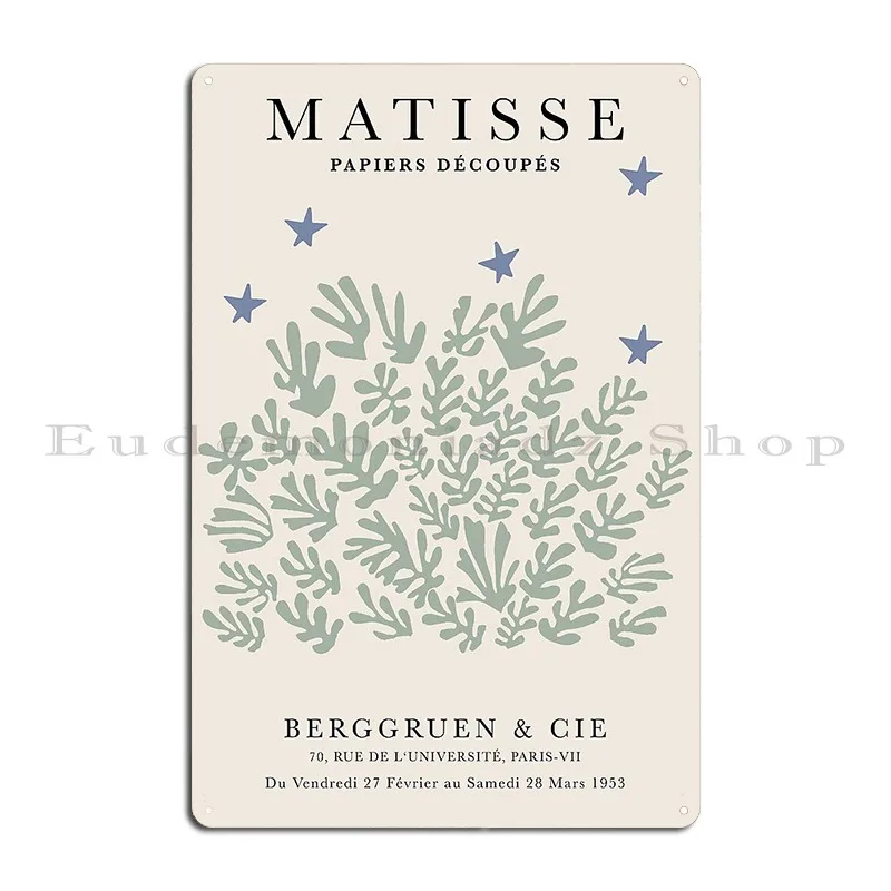 Анри Матисс Цветочные бумажные декупаи Художественные звезды Синий Вырез