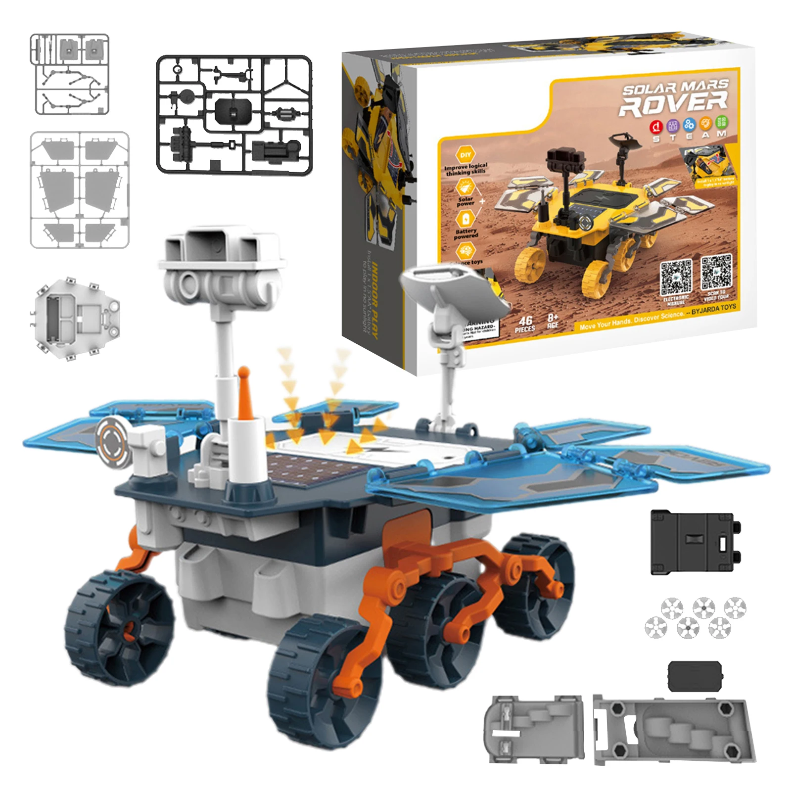 

Космические игрушки «сделай сам», автомобильный комплект на солнечной батарее Mars Rover, обучающая научная игрушка с трансмиссией, набор для строительства с питанием от солнечной энергии