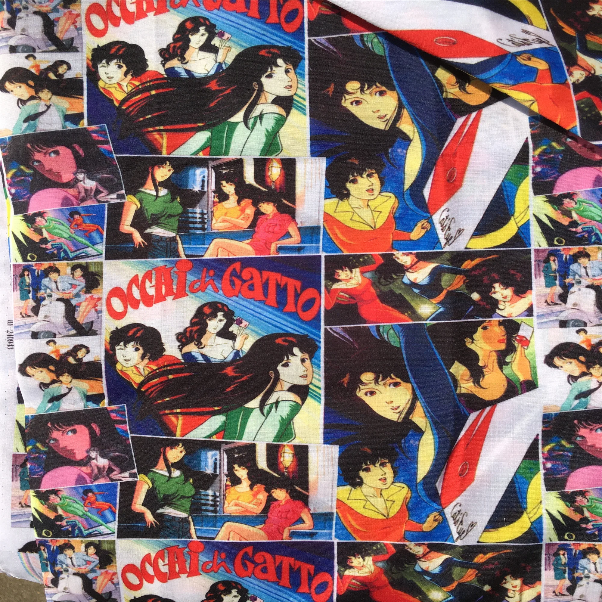 Ткань из полиэстера и хлопка Лоскутная с мультяшными персонажами для детей