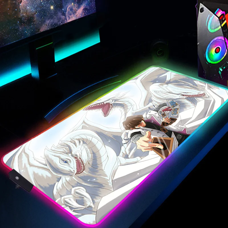

Yugioh Computer Mat Led Mause Pad Gaming Pc Rgb Mousepad Anime Mouse Carpet Laptop Gamer Desk Protector Deskpad Keyboard Large
