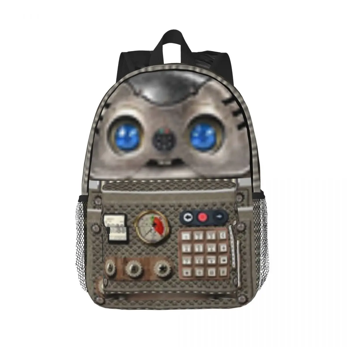 Легкая повседневная школьная сумка с принтом Little Blue Eyed Robot By Maxine Gadd для школы