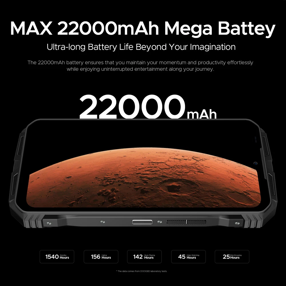 Фото DOOGEE V MAX PRO 5G — защищенный смартфон с 6,58-дюймовым FHD+ дисплеем, процессором MTK Dimensity 7050 Octa Core, 32 ГБ + 512 ГБ памяти, 108-мегапиксельной камерой и аккумулятором 22000 мАч, Android 14. №4