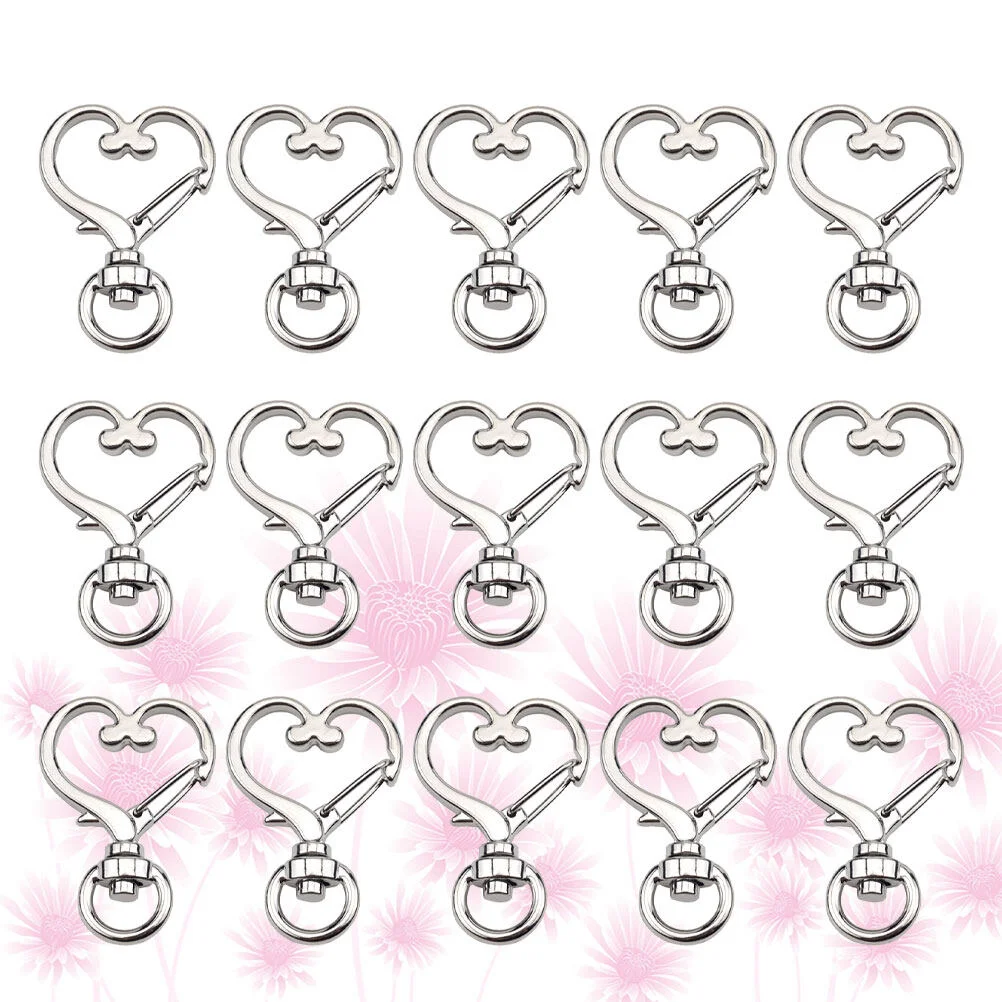 50 Pcs Creative Zinc Alloy Keychain Accessories Peach Heart Shape Alloy Keyring Buckle Key Holder Ring Decoration Gift Hanging