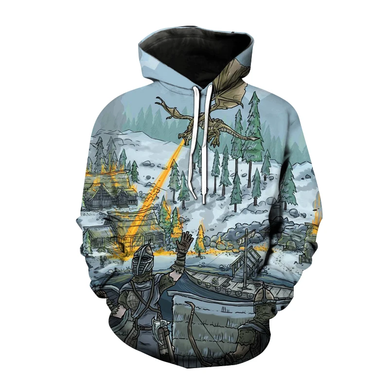 

Game The Elder Scrolls V Skyrim Hoodies Men Women 3D Print Sweatshirt Fashion Oversized Hoodie Hip Hop Pullover Male Hoody Coats