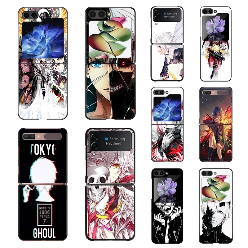 Чехол для телефона Samsung Z Flip 6 5 4 3 Galaxy ZFlip6 5G Flip5 Flip4 Токийский Гуль D. Серый-Мужской