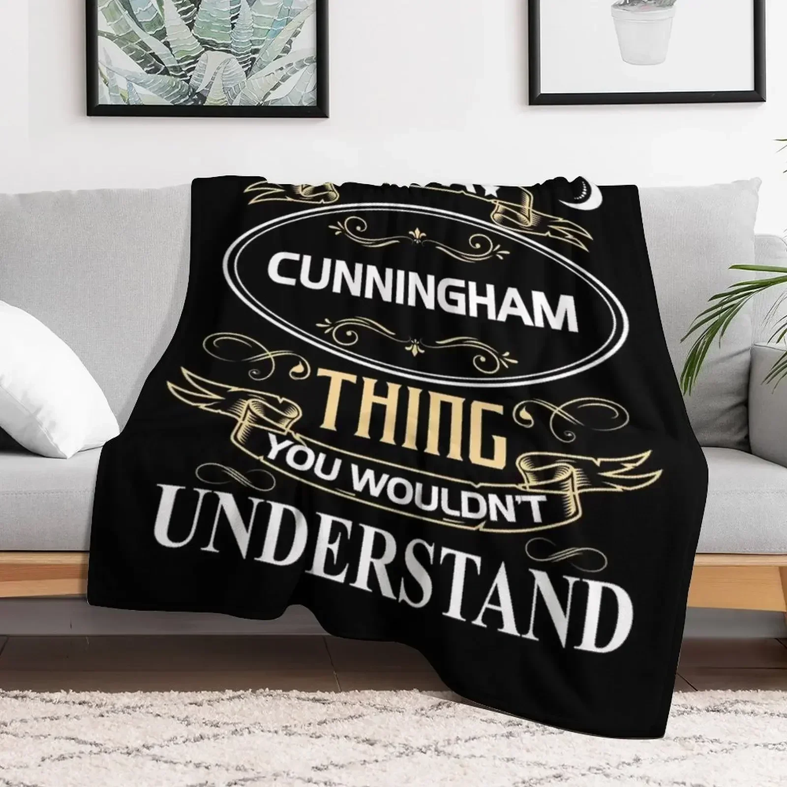 Рубашка с именем Cunningham It's A Thing You Wouldn't Understand Плед Красивые роскошные