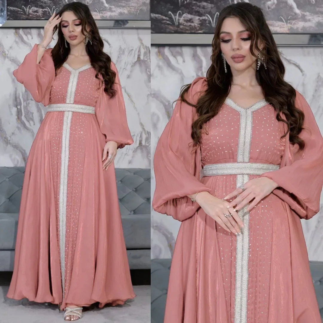 Алмазная Абая арабское длинное платье мусульманский марокканский кафтан халат