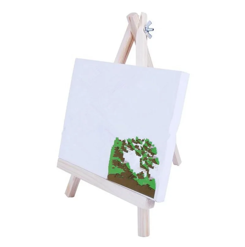 

1Pcs 8*15cm Mini Wood Artist Tripod Painting Easel For Photo Painting Postcard Display Holder Frame Cute Desk Decor