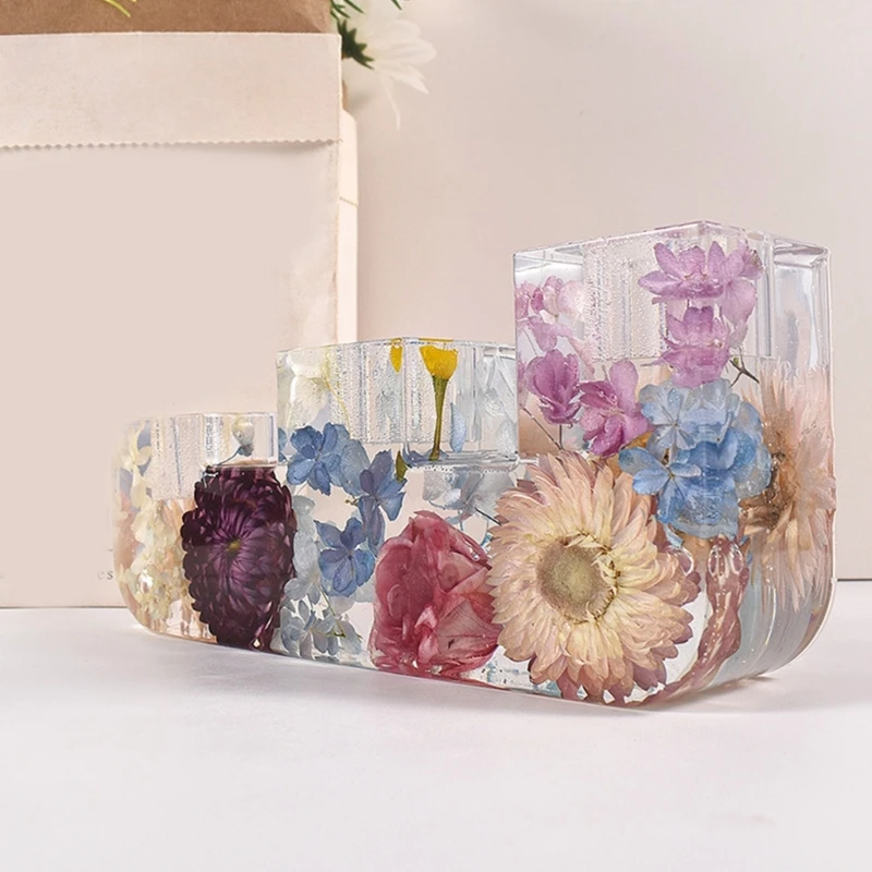 

Geometry Epoxy Resin Silicone Mold DIY Plaster Crafts Table Ornament Tool