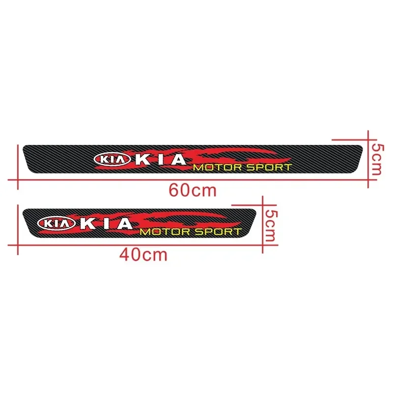 Лазерная защитная наклейка на порог автомобиля для эмблема KIA K2 K3 K5 RIO Seltos Optima Soul