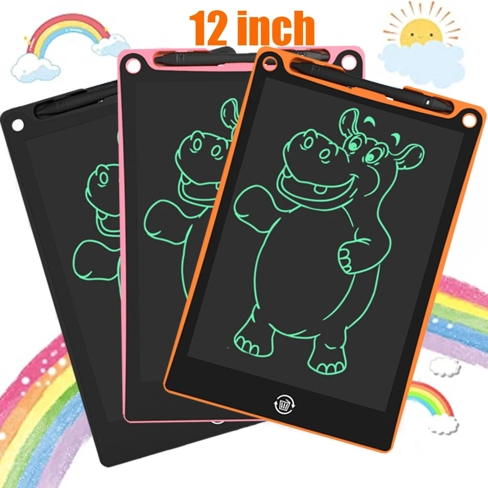 12 Inch LCD Writing Tablet Learning Education Toys For Children Writing Drawing board Girls Toys Children's Magic Blackboard
