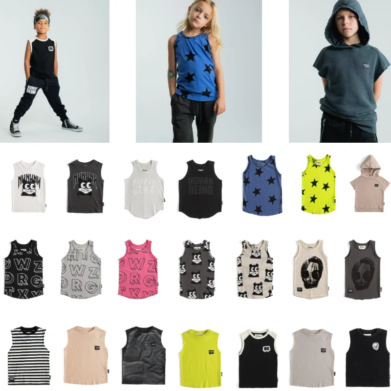 

NU23 summer new vest cotton vest for boys and girls
