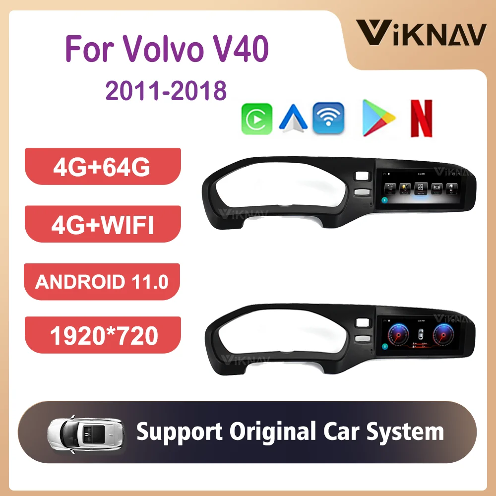 

8.8 Inch 64G Carplay Radio For Volvo V40 2011-2018 Android 1080P HD Navigation GPS Steering Wheel Control Original Car Function