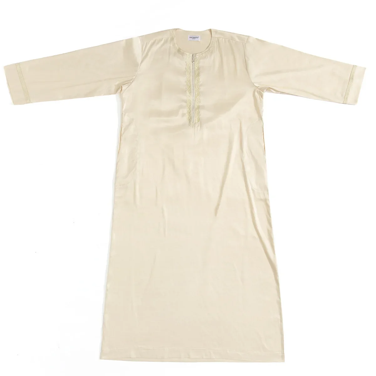 Мужской кафтан Jubba Thobe с длинными рукавами арабская Абая Дубай Ид молитвенная