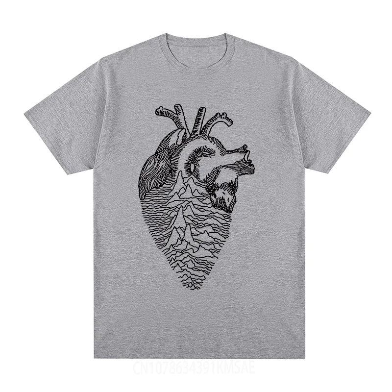 Футболка Хлопковая мужская с надписью JOY DIVISION Топ в стиле панк LOVE WILL TEAR US и heart POST