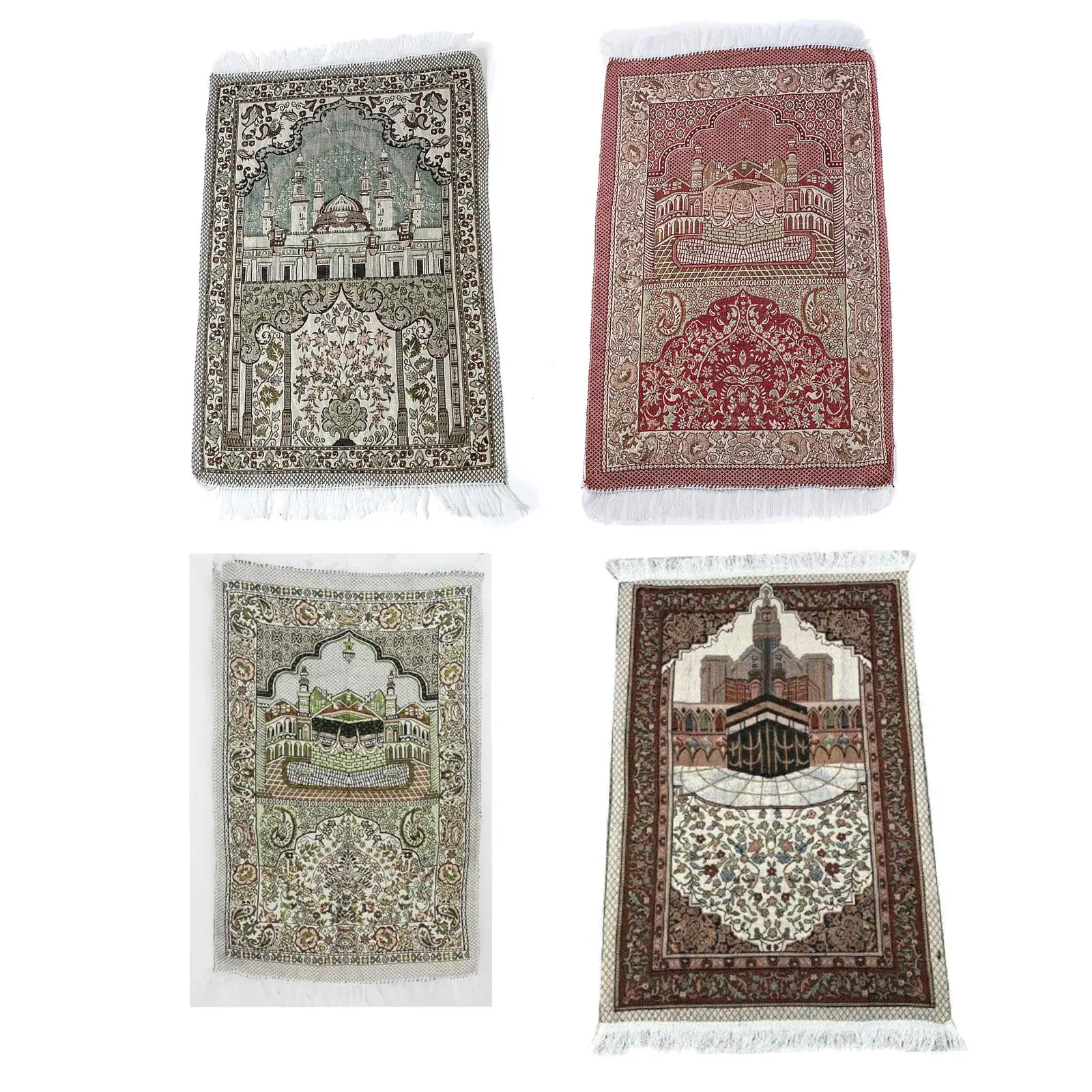 

Turkish Prayer Rugs Rectangle Thick Soft for Eid Travel Ramadan