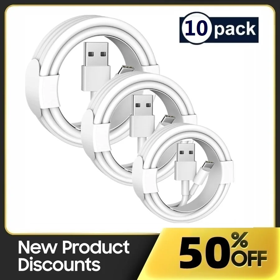 

10PCS/Lot 1m 3ft Type C Cable Micro USB Charging Wire For iphone Samsung S20 S9 S8 Xiaomi Huawei P30 Pro Usb Charger Type C Cord