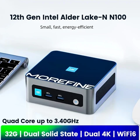Мини-компьютер Morefine M9 Pro, ноутбук 12-го поколения, i7 1260P N100 N95 NVME, Windows 11