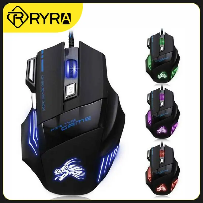 

RYRA 5500 DPI USB Wired Gaming Mouse LED Computer Mouse Gamer RGB Mice X7 Silent Mause With Backlight Gamer Laptop Computer Mice