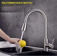kitchen faucet single hole pull out spout 360 degree rotating mixer stream sprayer head hot and cold mixer tap