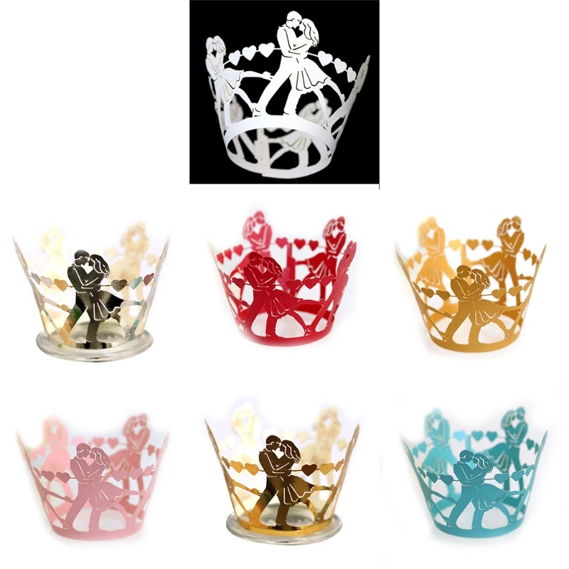 

100 шт. вкладыши для капкейков, формы для выпечки, не прилипающие, украшения для Дня Святого Валентина, свадьбы, дня рождения