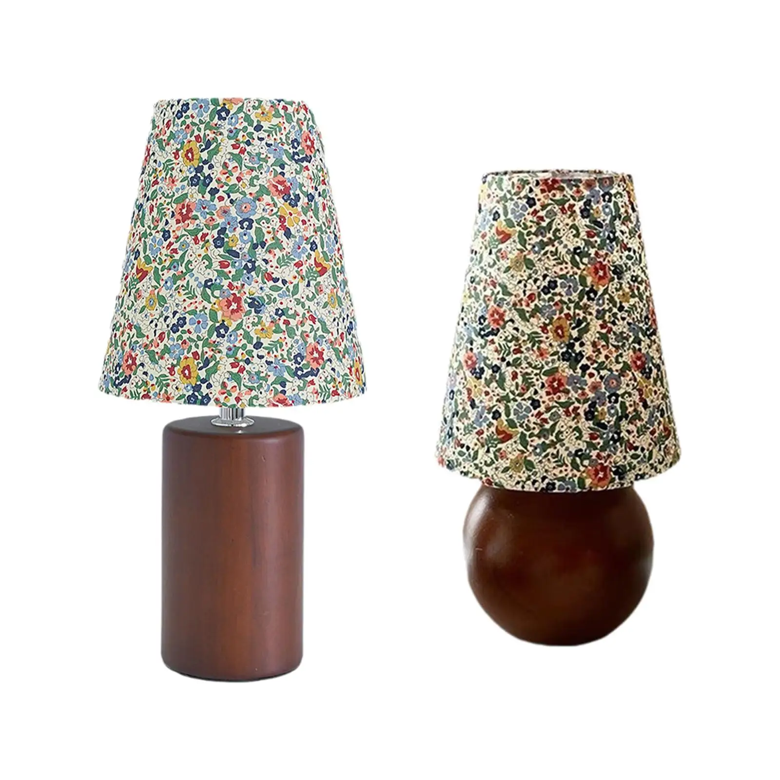 Маленькая настольная лампа с тканевым абажуром ретро-светильник для детской