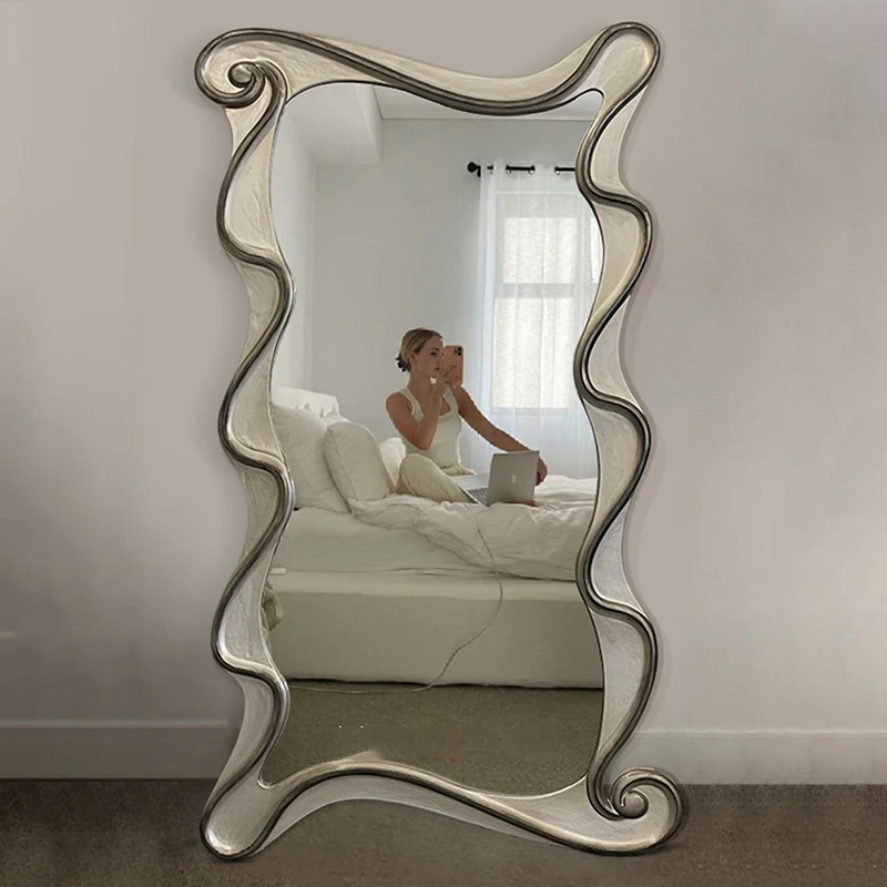 

Big Vintage Decorative Mirror Full Body Irregular Bedroom Decorative Mirror Standing Specchio Home Decor Living Room YY50JZ
