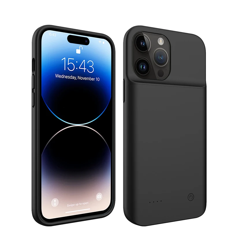 Фото Тонкий чехол для зарядного устройства емкостью 6800 мАч для iPhone 11 12 13 14 15 Pro Max 14 15 Plus 12 13 Mini X XS Max XR Power Bank Charging Case №2