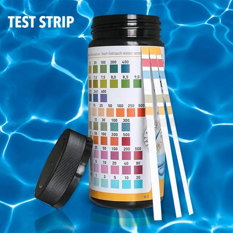 

Тестовые полоски 9 в 1 для определения качества воды, 100 шт.