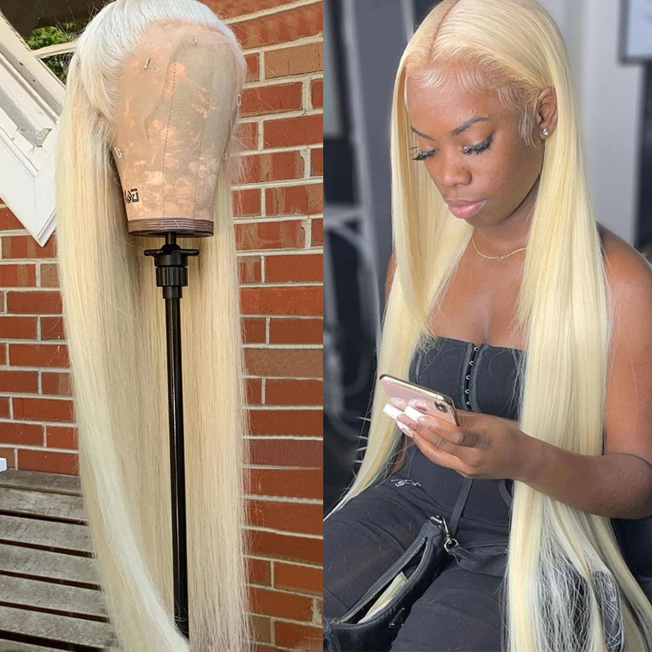 

Парики из человеческих волос на сетке, 30 дюймов, 613, без клея, 13x1