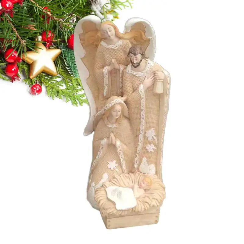 

Classical Christ Birth Of Jesus Ornament Gifts Nativity Scene Crafts Resin Christmas Manger Decoration Catholic Figurines