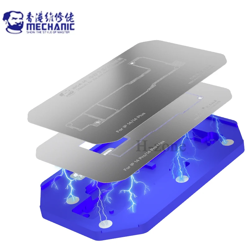 

Трафарет Mechanic iBGA 14 BGA для реболлинга платформа для iPhone 14-14 pro max материнская плата средняя переработка Оловянная Сетка шаблон