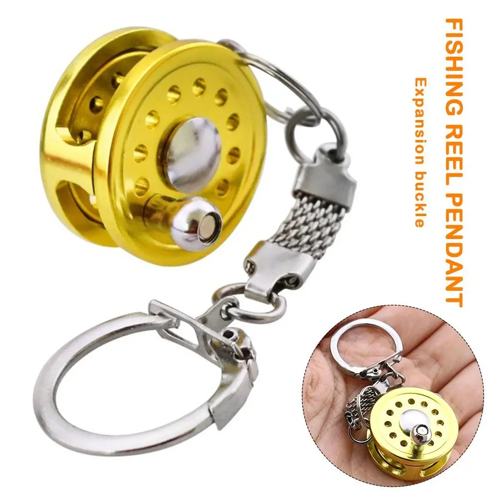 2024 подвеска из сплава для рыболовной катушки в виде барабана маленький брелок